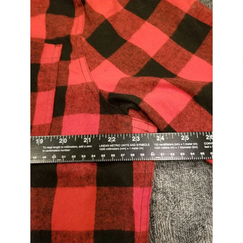Rue‎ 21 Mens XXL Red/Black Buffalo Check Flannel Button Down Shirt Cabin